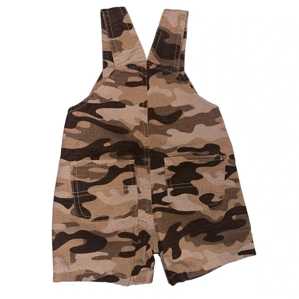 Carhartt Camo Overalls, snap leg. 18m and in EUC. Color is Brown camouflage - Picture 2 of 4